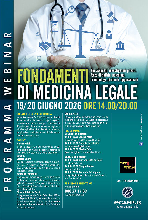 Fondamenti di medicina legale 2026