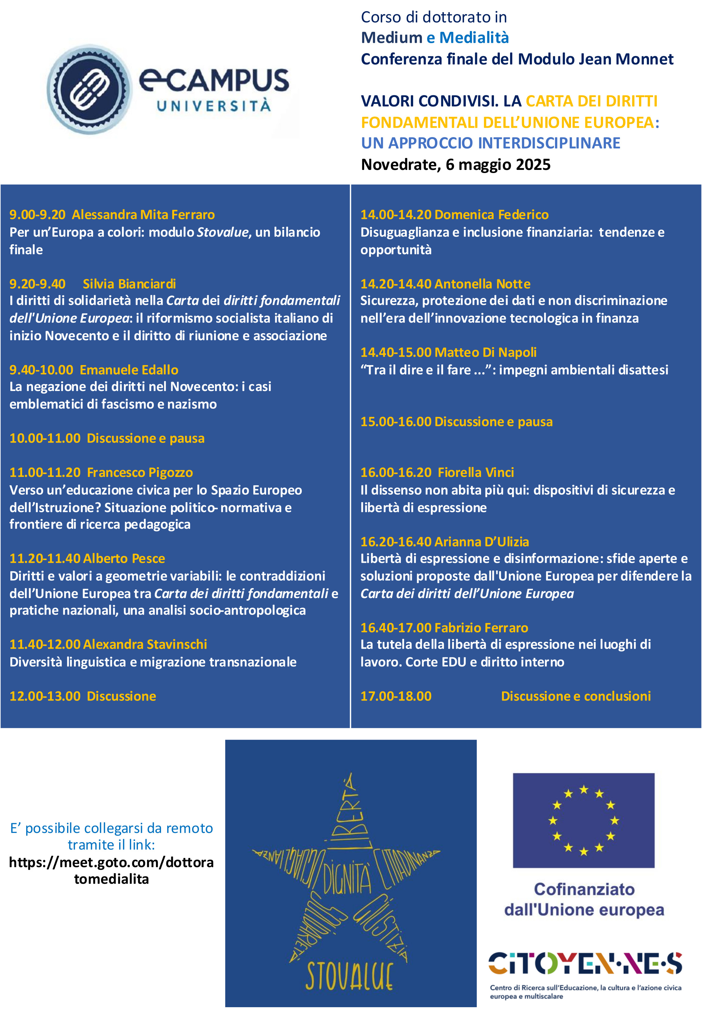 Valori condivisi. La carta dei diritti fondamentali dell'Unione Europea: un approccio interdisciplinare